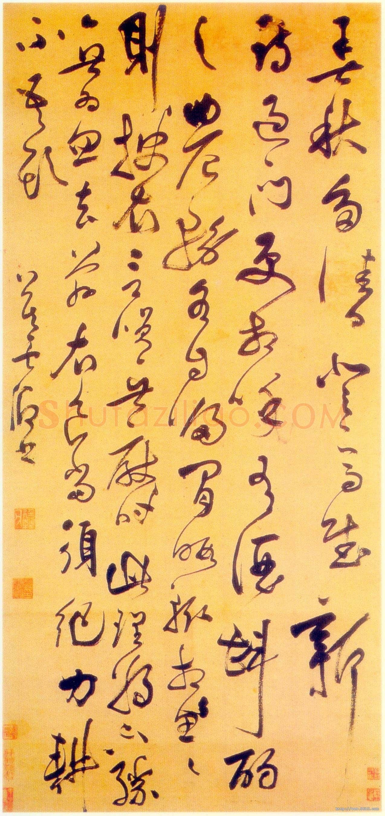 莫是龙《陶潜移居诗轴》纸本 150×70cm 广东省博物馆藏