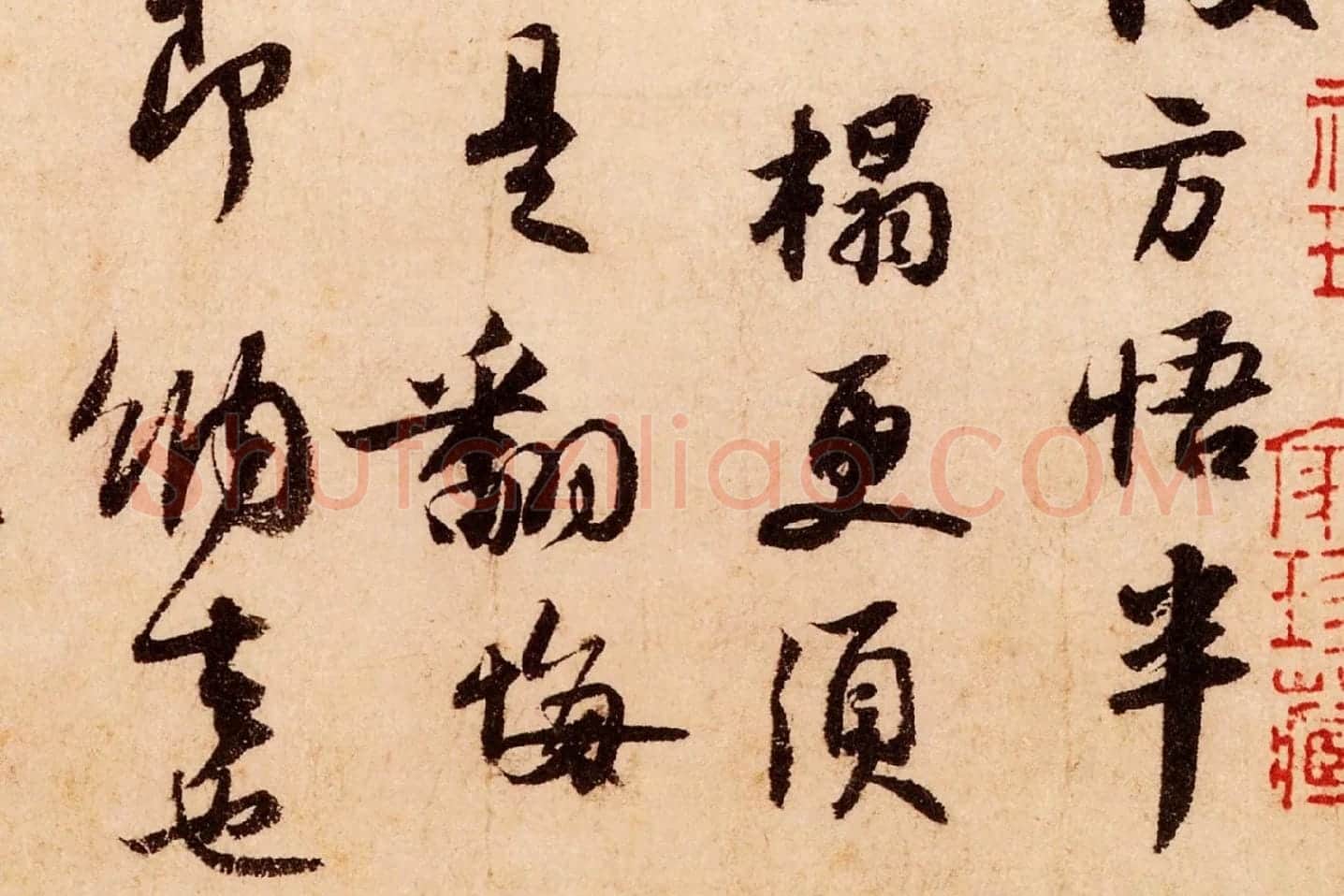 苏轼行书《致季常尺牍(一夜帖)》局部 (3)