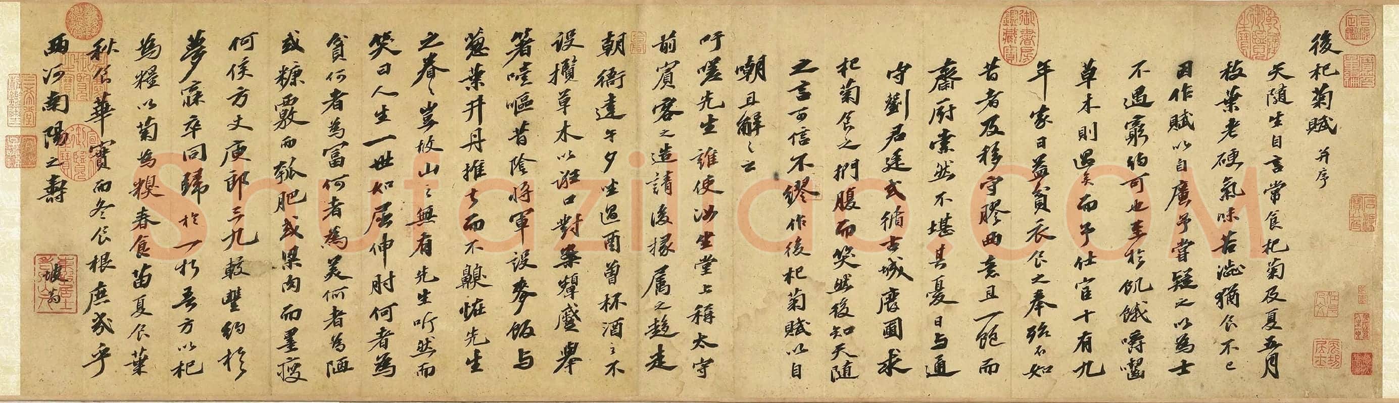 苏轼行书《自书后杞菊赋》