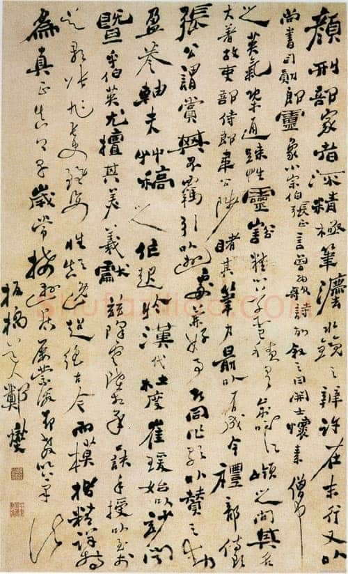 郑燮(郑板桥)《行草论书诗轴》纸本行草 106×63.5cm 天津艺术博物馆藏