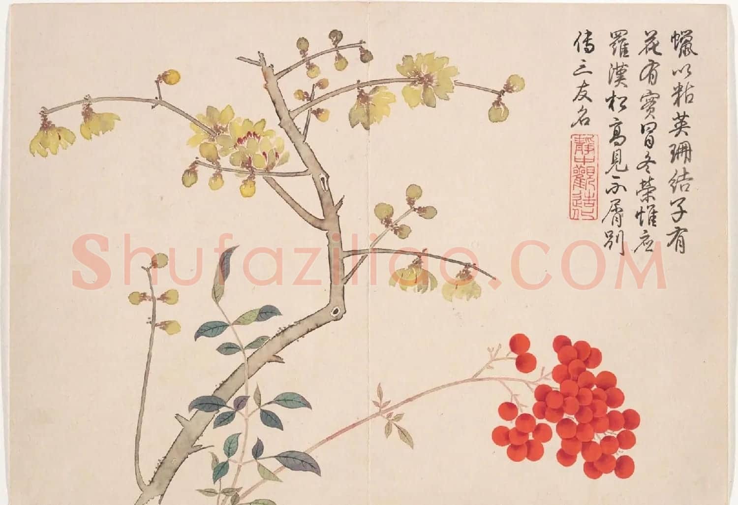 清代钱维城绘画欣赏《景敷四气冬景图》大都会博物馆藏 | 传世书法作品精选