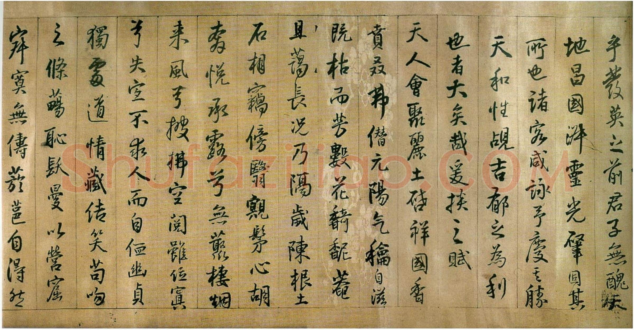 王铎《枯兰复花图卷》清顺治七年(己丑1649年)全卷32.6X1035.5cm 苏州博物馆藏