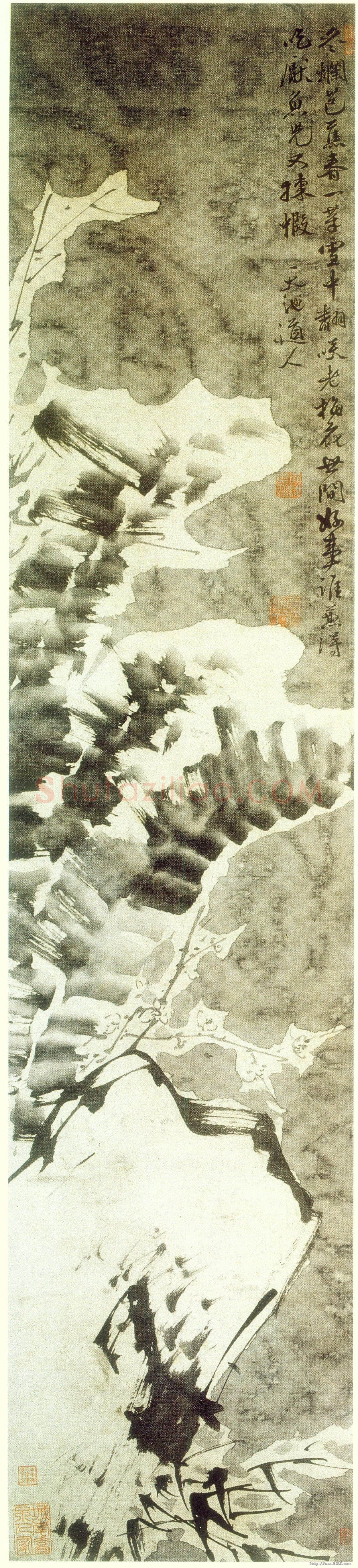 徐渭《雪蕉梅竹图》