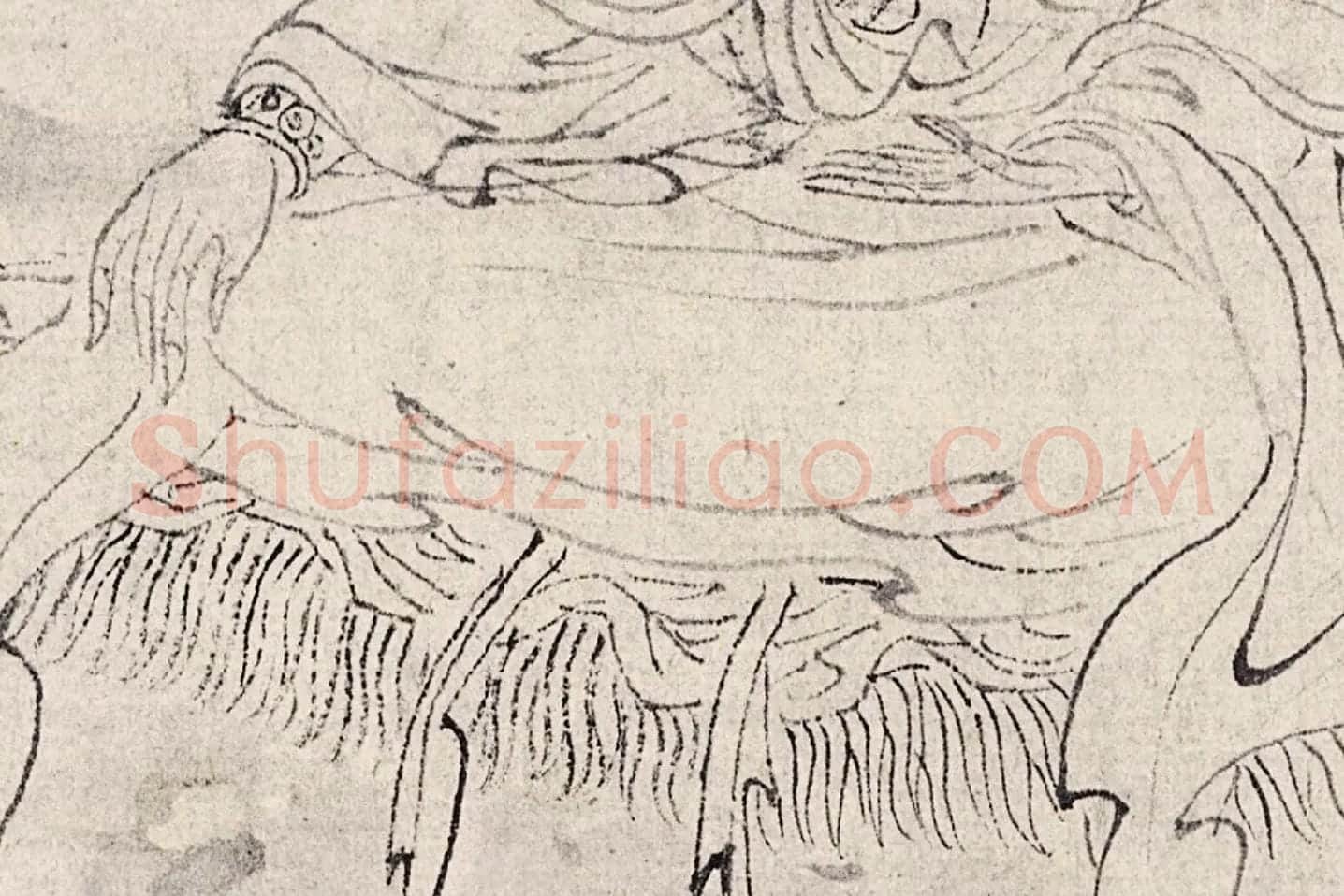 王绂《画观音书金刚经合璧卷》高清大图局部 (2)