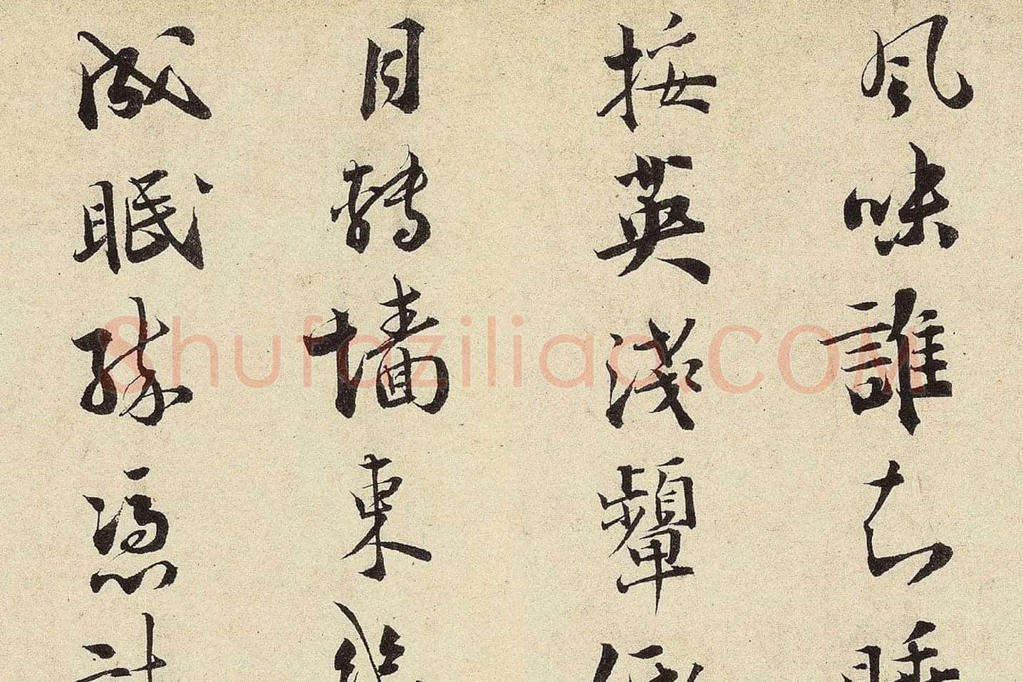 杨无咎行书​《​柳梢青·梅花十首》高清大图局部 (7)