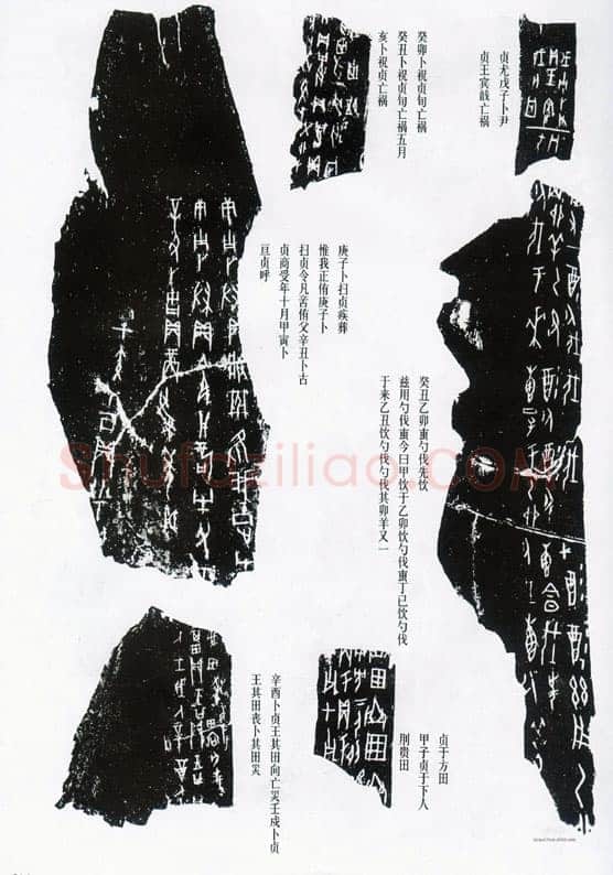 甲骨文拓片精选21甲骨文写法,摘自甲骨文拓片及其释文