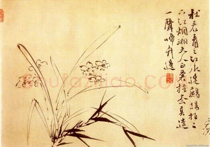 徐渭《水仙、菊石、兰花、墨竹、牡丹》