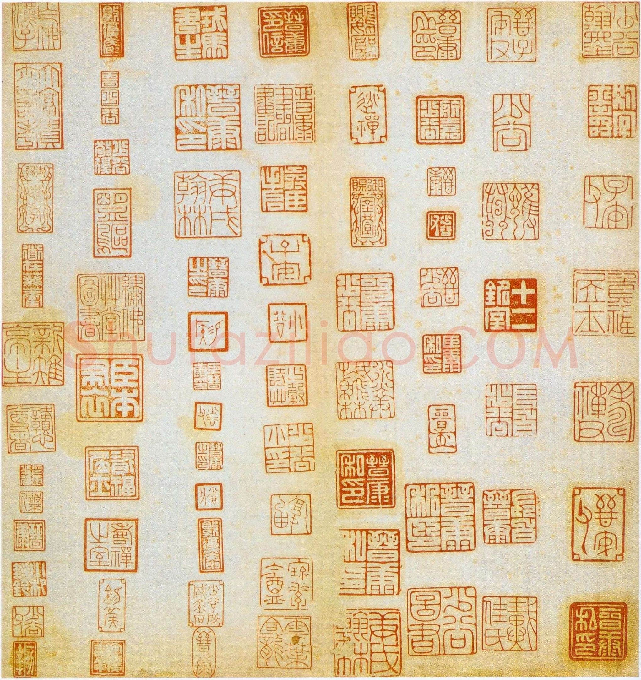 董其昌(册页)《行楷书千字文》纸本, 每页 29.4×10.4cm 南京博物院藏