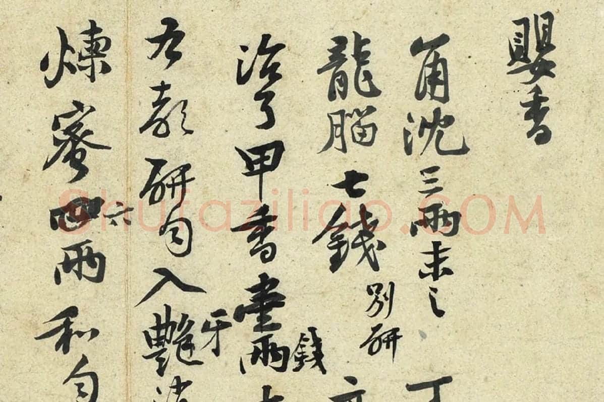 黄庭坚行草书《药方帖》局部 (1)