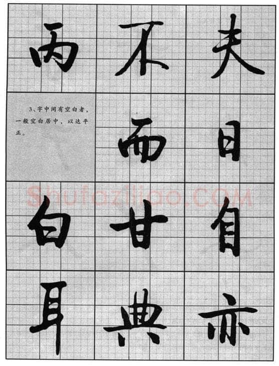 行书书法知识,启功行书的结字安排