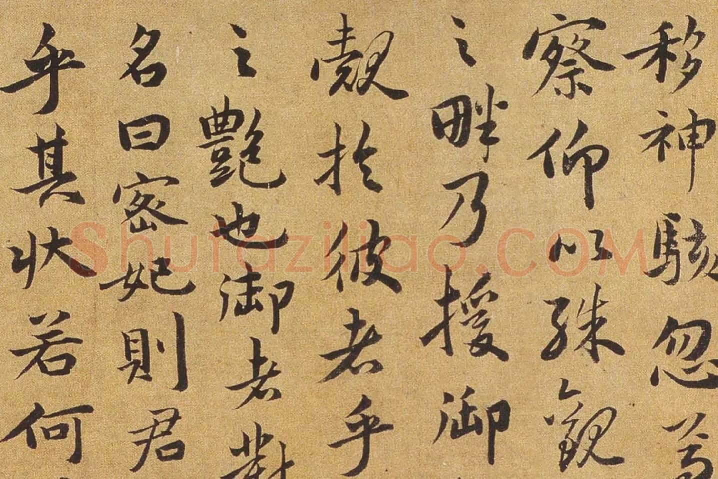 祝允明行楷书《洛神赋》局部 (2)