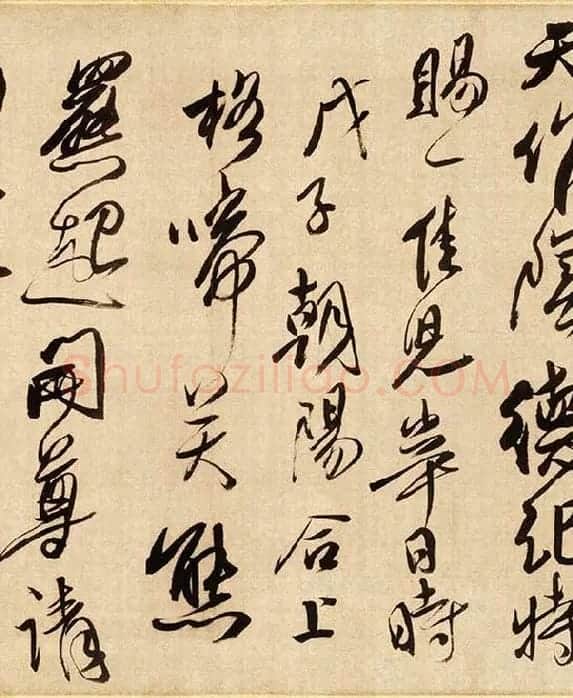 傅山草书《贺毓青丈五十二得子诗》_09