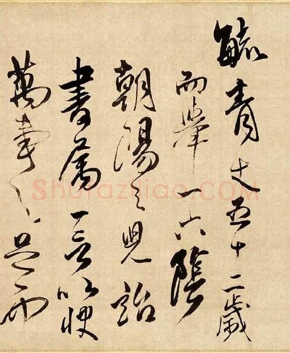 傅山草书《贺毓青丈五十二得子诗》_16