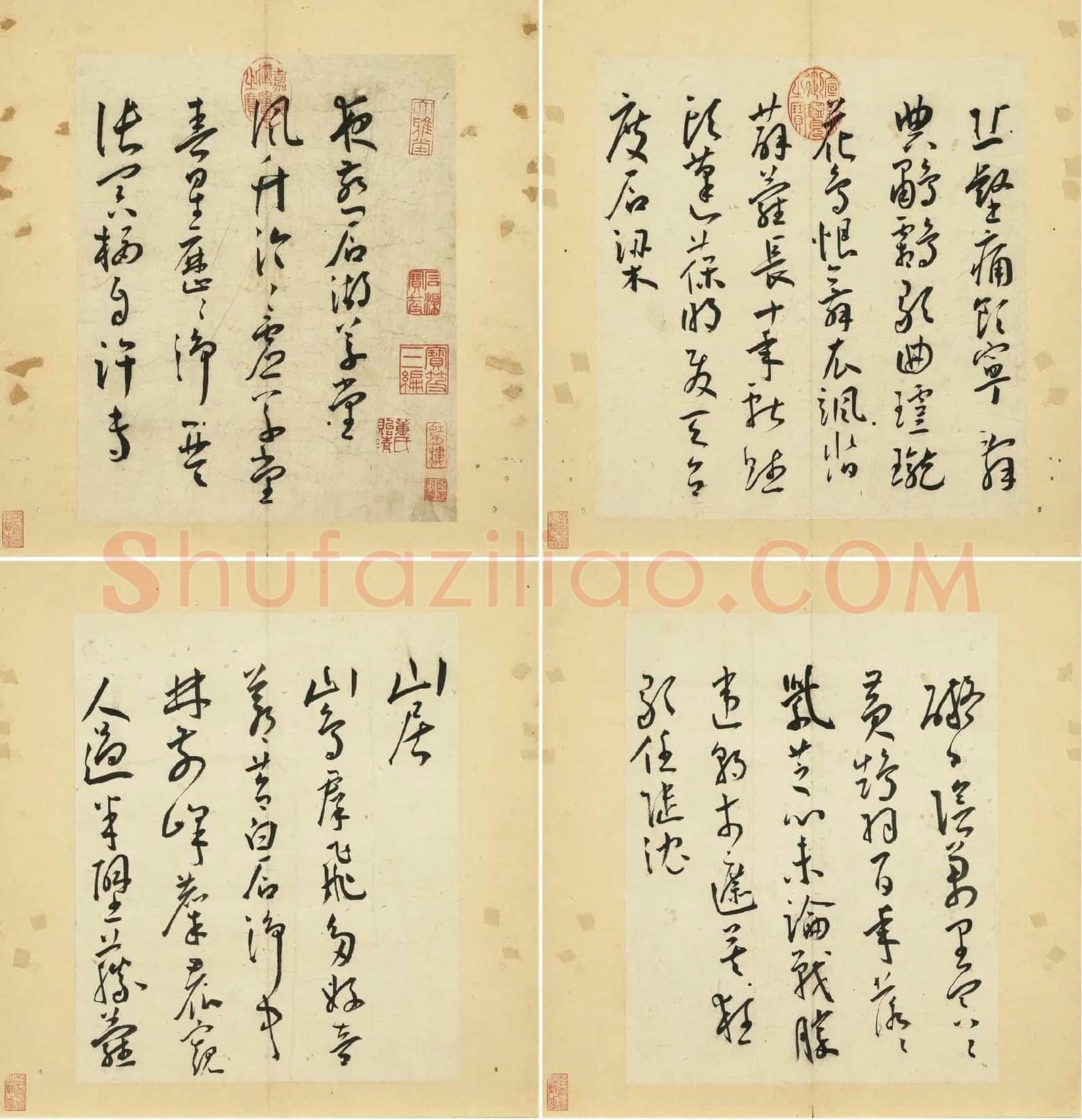 王宠草书《书杂诗册》_01