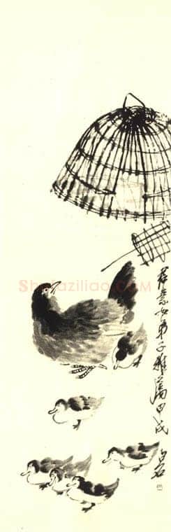 齐白石动物画题字
