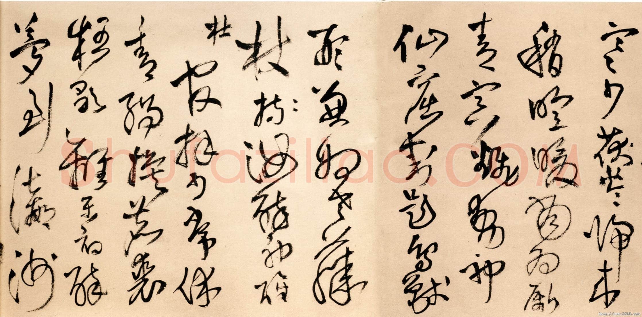 王铎《草书为葆光张老亲翁书》诗卷 清顺治七年(庚寅1650年)纵30厘米 横364.5厘米 北京故宫博物院藏