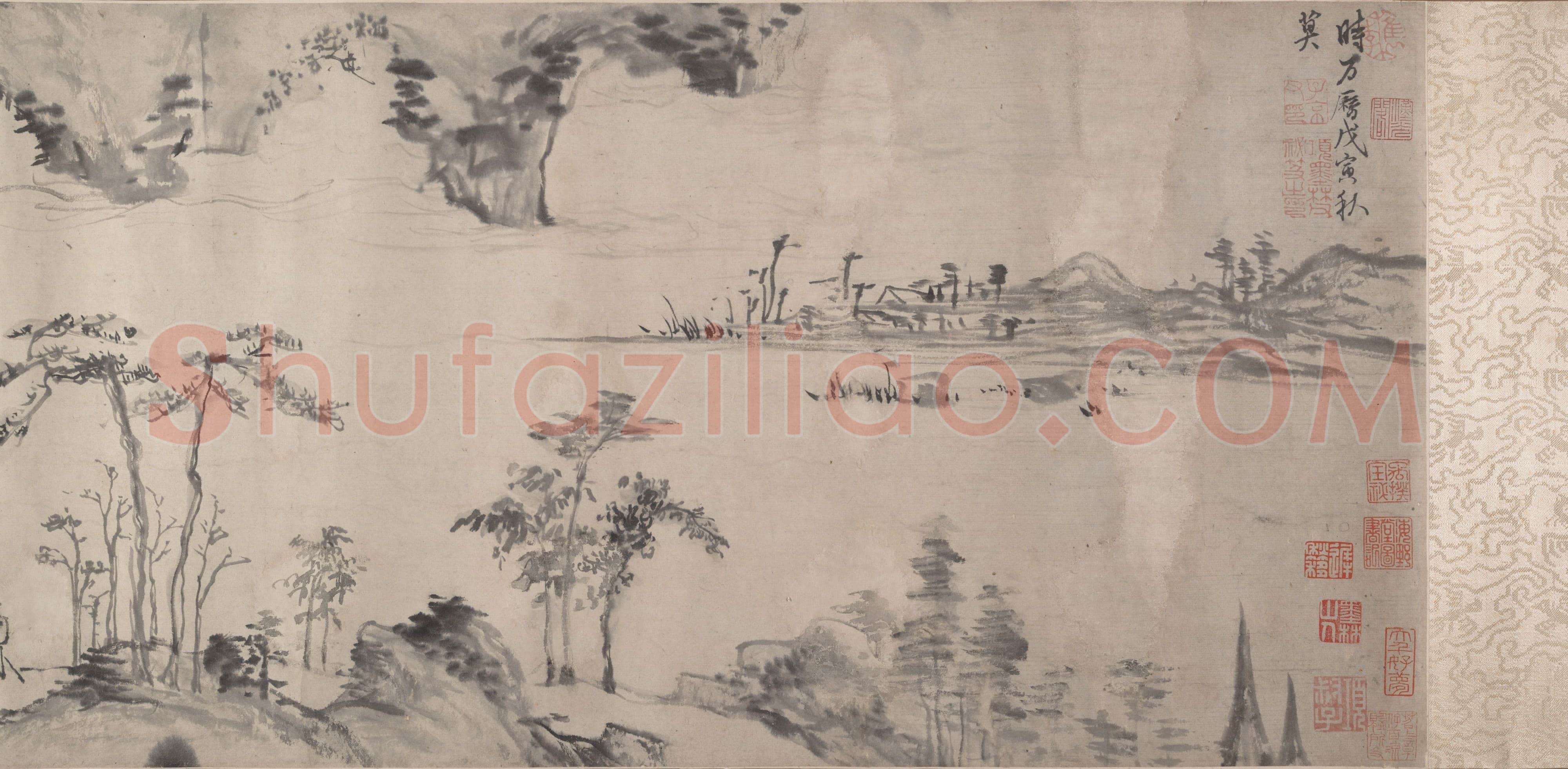 项元汴《秋江图卷》(传)纽约大都会艺术馆藏
