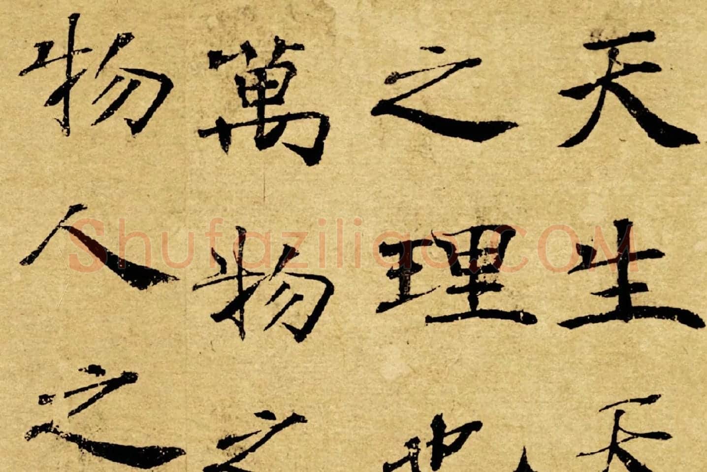 褚遂良大字行楷书《阴符经》局部 (6)
