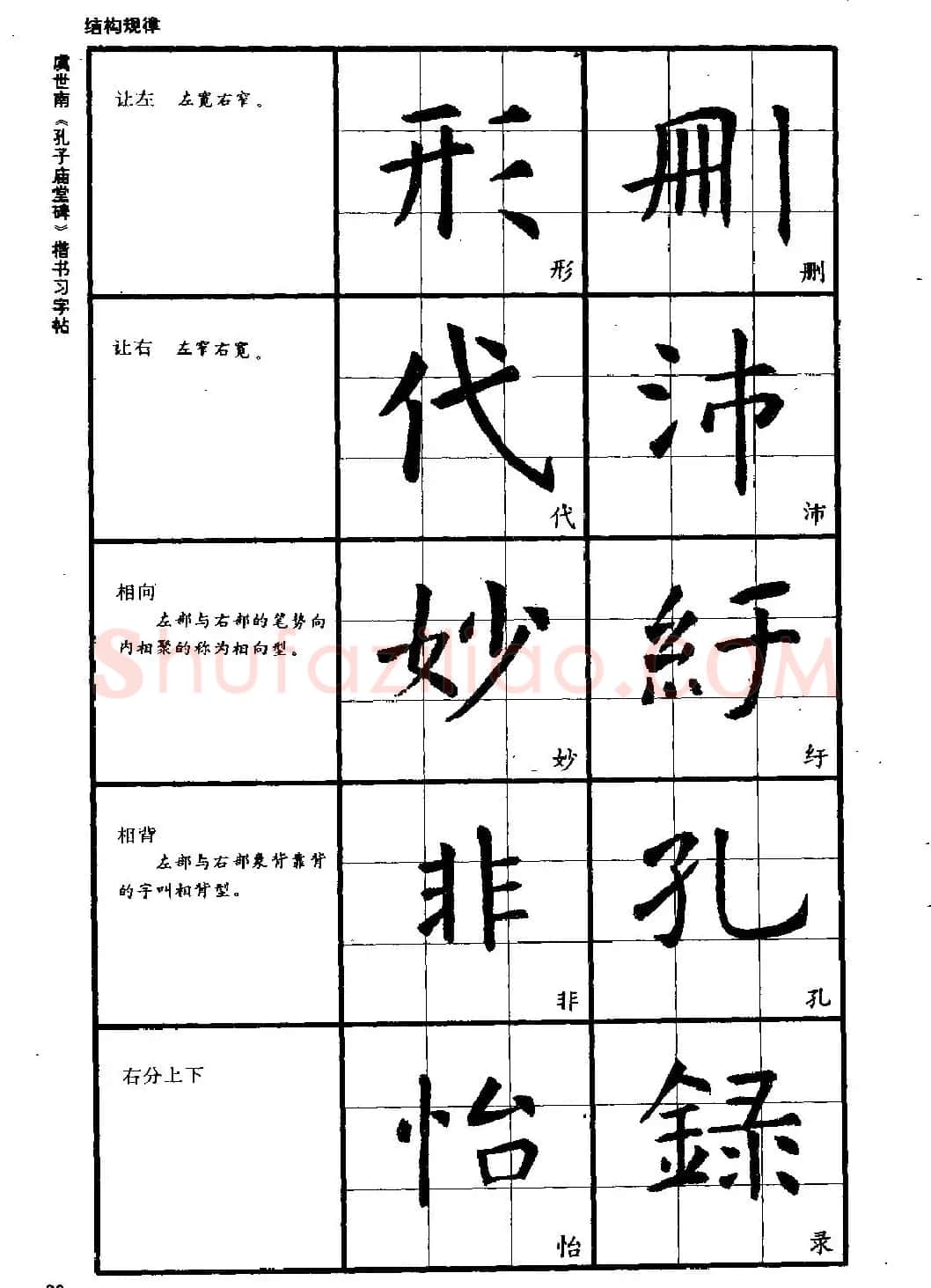 虞世南《孔子庙堂碑》楷书习字帖 | 毛笔楷书字帖