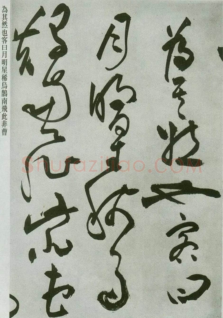 祝允明草书字帖欣赏《前赤壁赋》 | 毛笔草书字帖