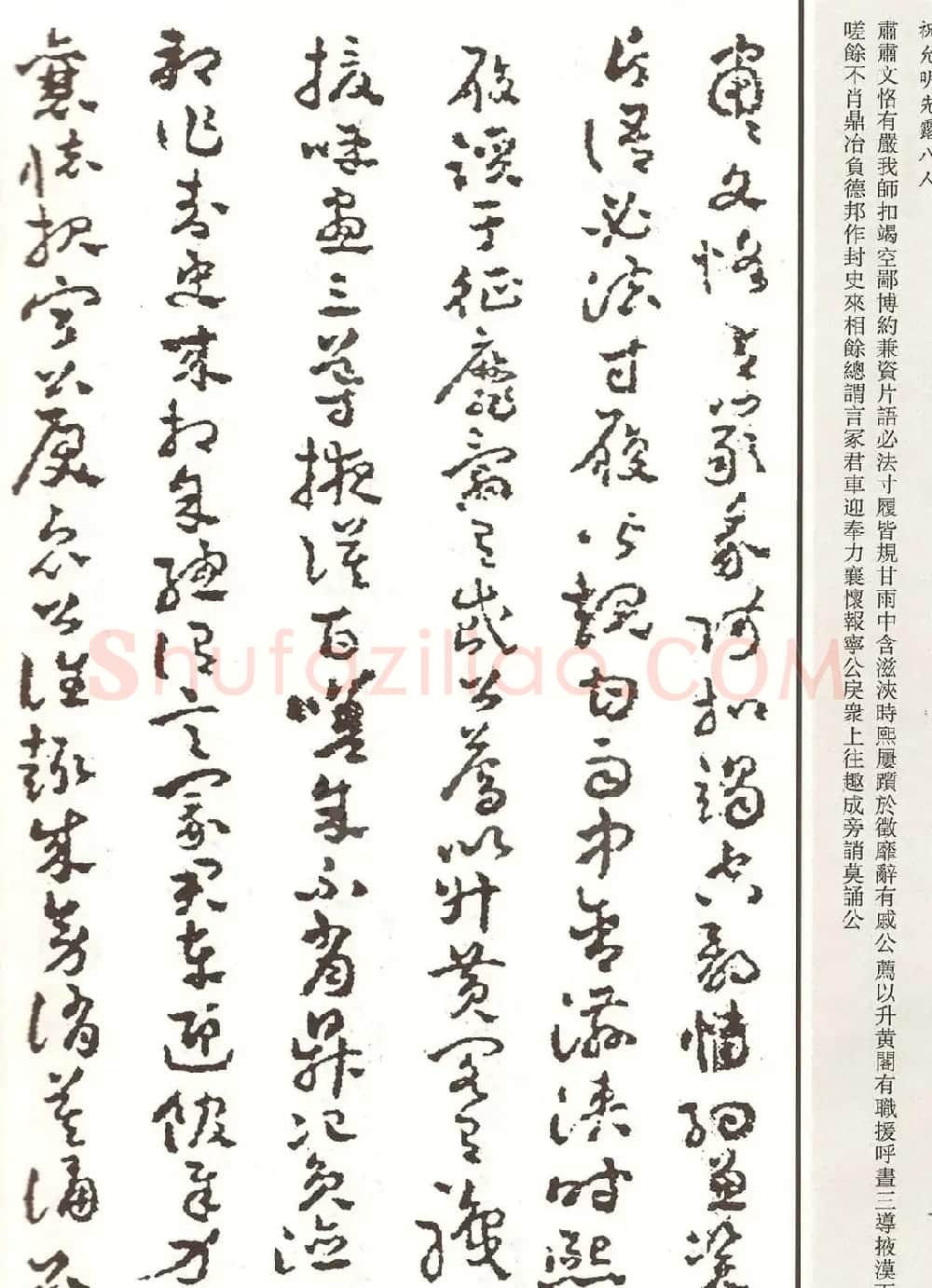 祝允明章草书法作品欣赏《先露八人》 | 名家书法作品赏析