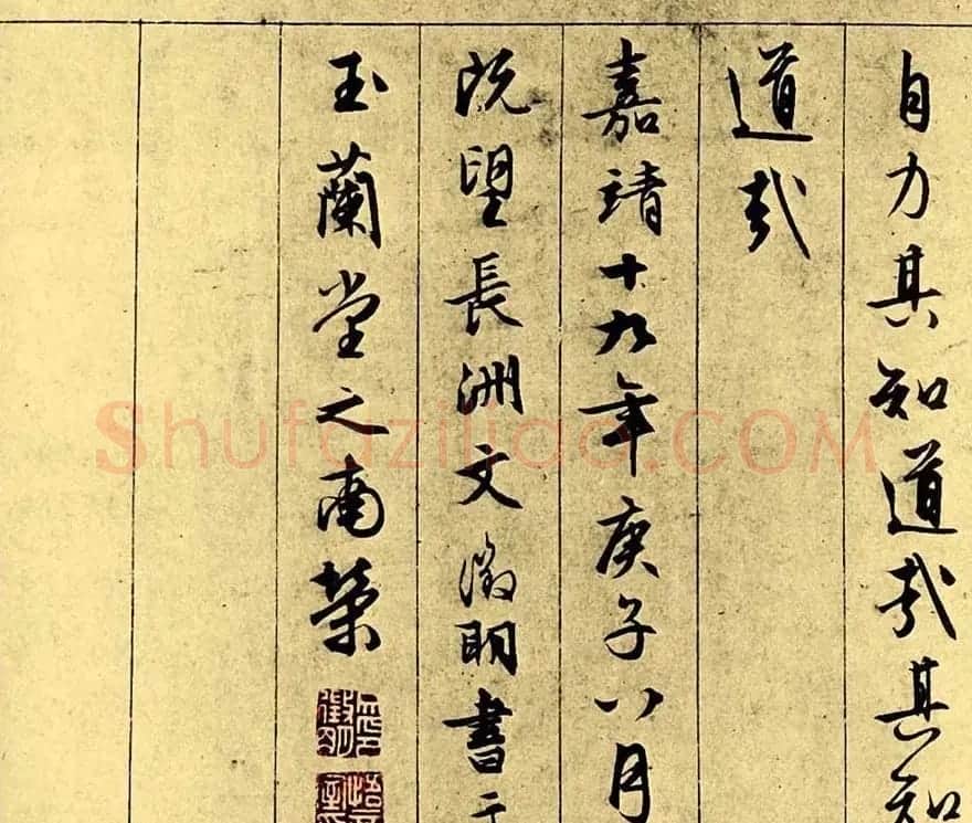 文徵明行书欣赏《且适园后记》 | 名家书法作品精选