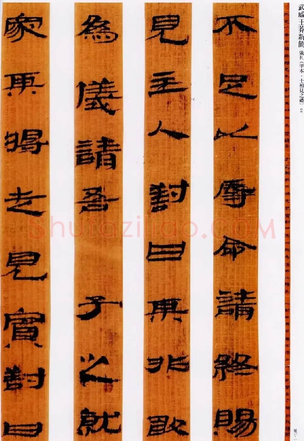 简牍名迹欣赏《武威王莽新简仪礼》 | 书法作品欣赏