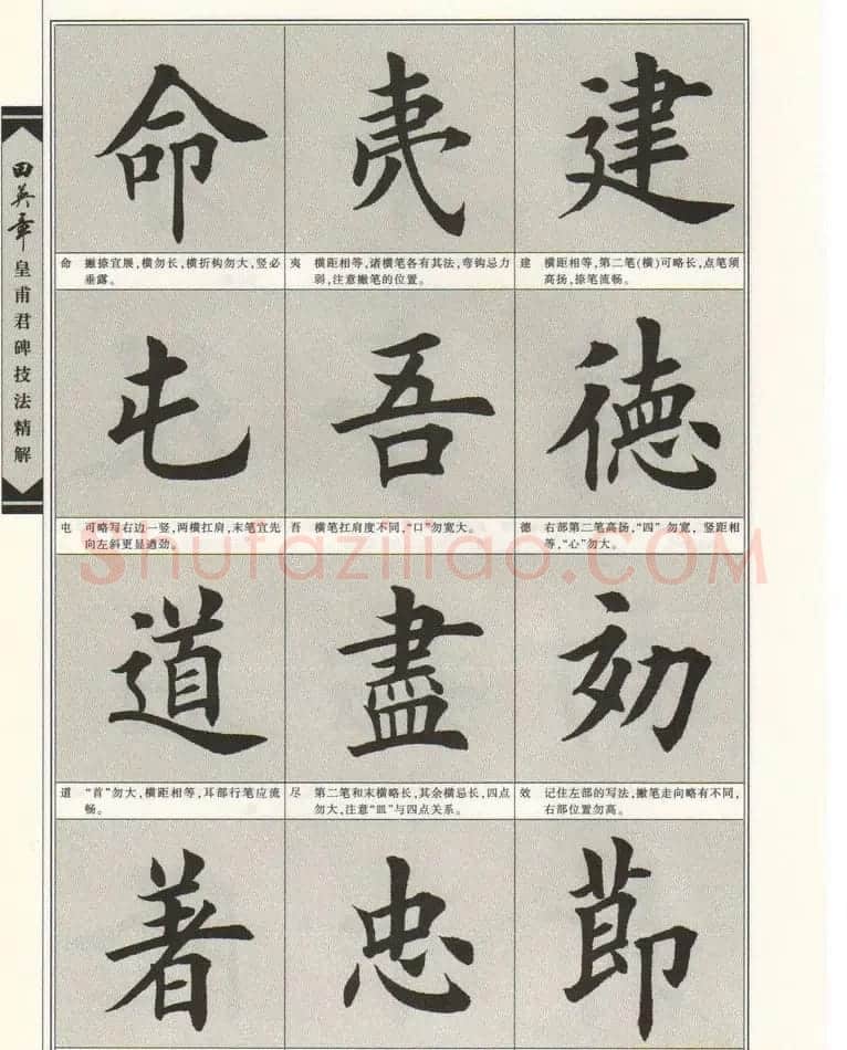 欧楷字帖欣赏《田英章皇甫君碑技法精解》 | 毛笔楷书字帖