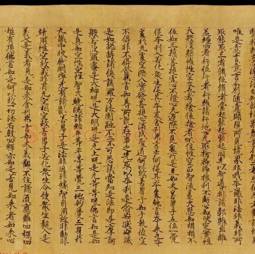 斯坦因敦煌书法欣赏《金刚三昧经第一》英藏 | 敦煌写经鉴赏
