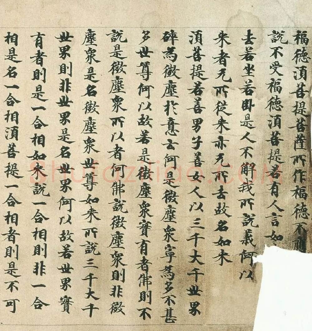 唐代优婆夷社（女）楷书金刚般若波罗蜜经 | 敦煌写经赏析