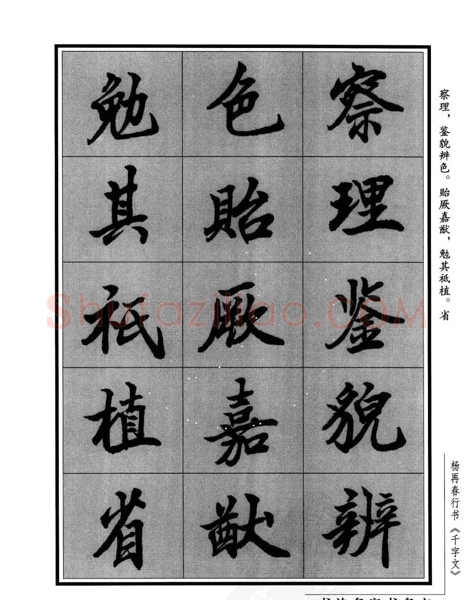 杨再春行书字帖欣赏《千字文》 | 毛笔行书字帖