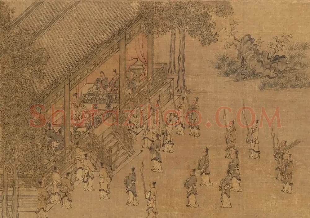 宋高宗书《毛诗小雅》马和之南有嘉鱼等六篇书画卷 | 传世书法作品精选