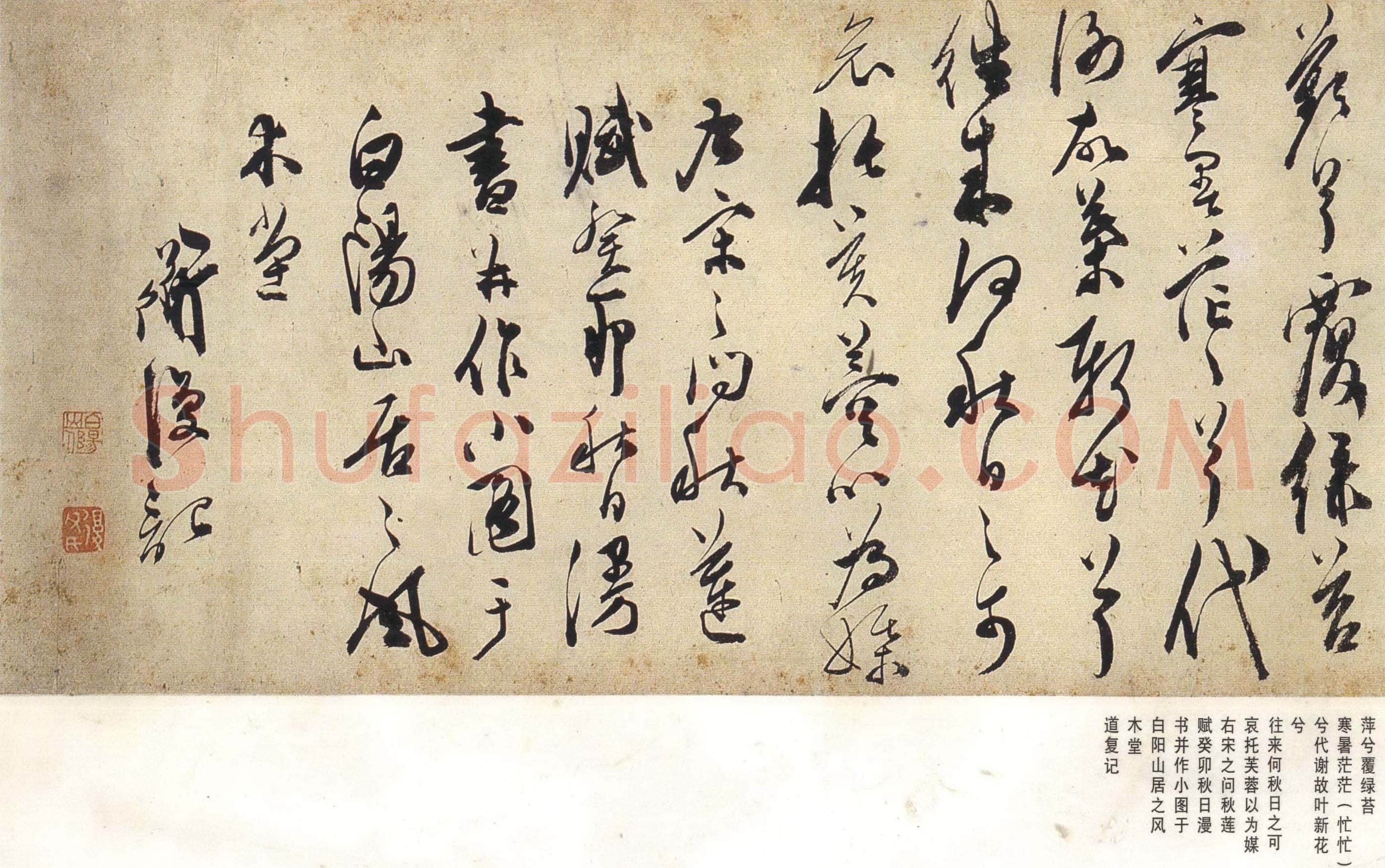 陈淳《宋之问秋莲赋》纸本 辽宁博物馆藏