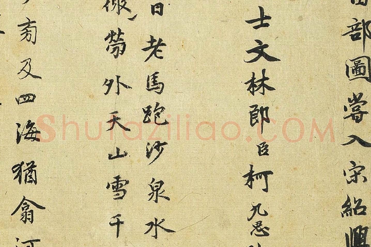 行楷书题画跋局部 (2)
