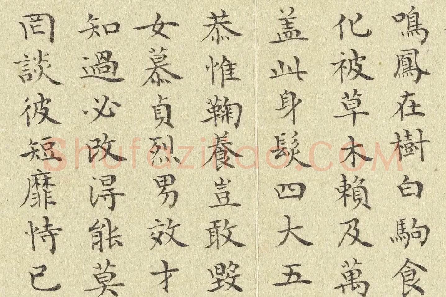 陈邦彦临《智永楷书千文》局部 (3)