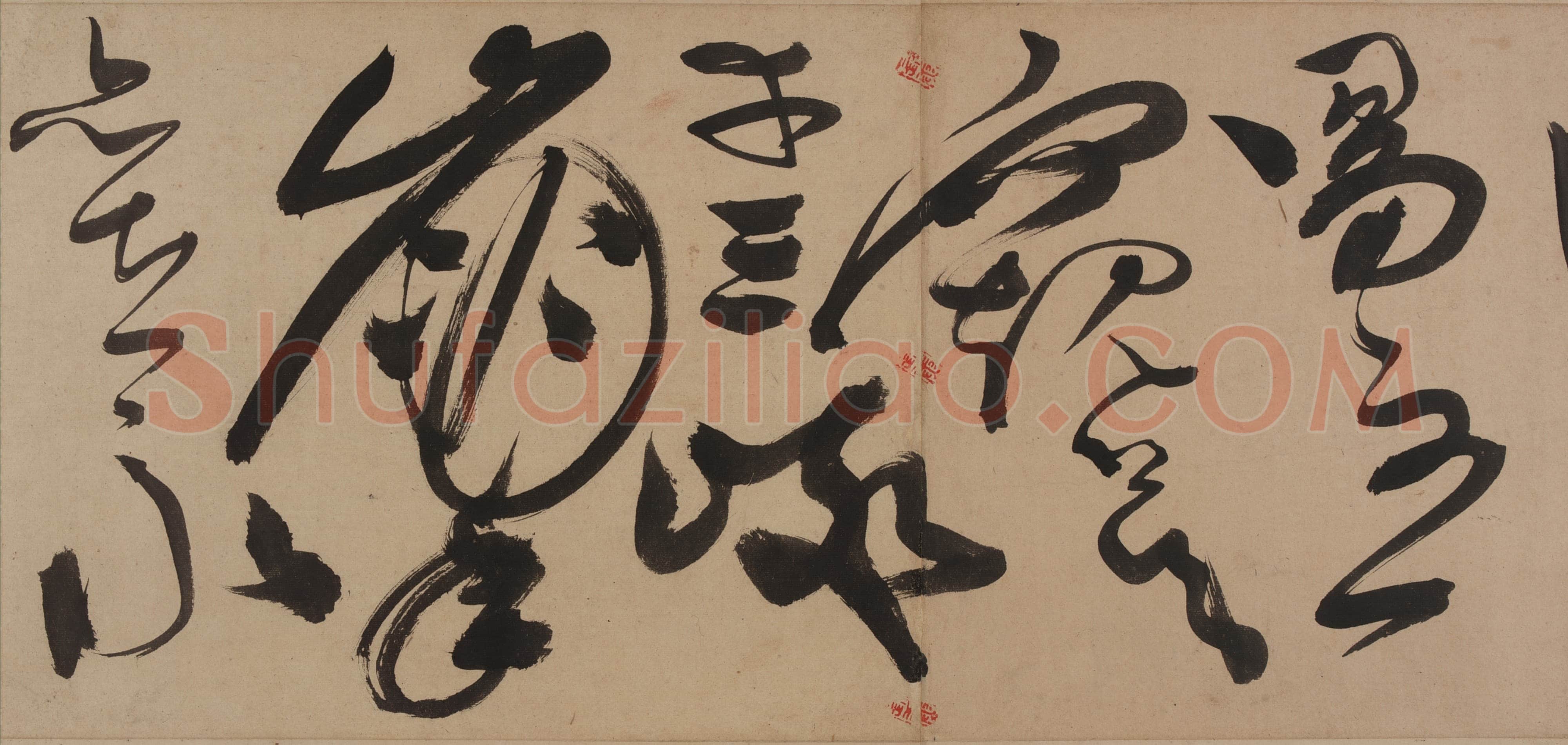陈淳《草书杜甫三首诗卷》纸本 草书　26.8×770.2 cm 美国弗利尔美术馆藏