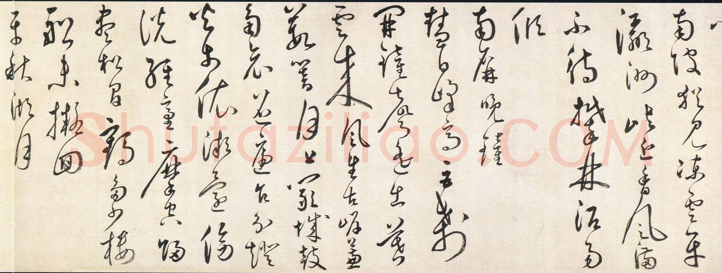 汤焕《草书西湖十景诗卷》纸本草书 22.5×474cm 浙江省博物馆藏