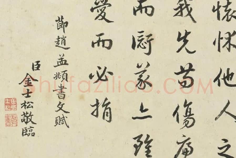 金士松行书《临赵孟頫书文赋》局部 (6)