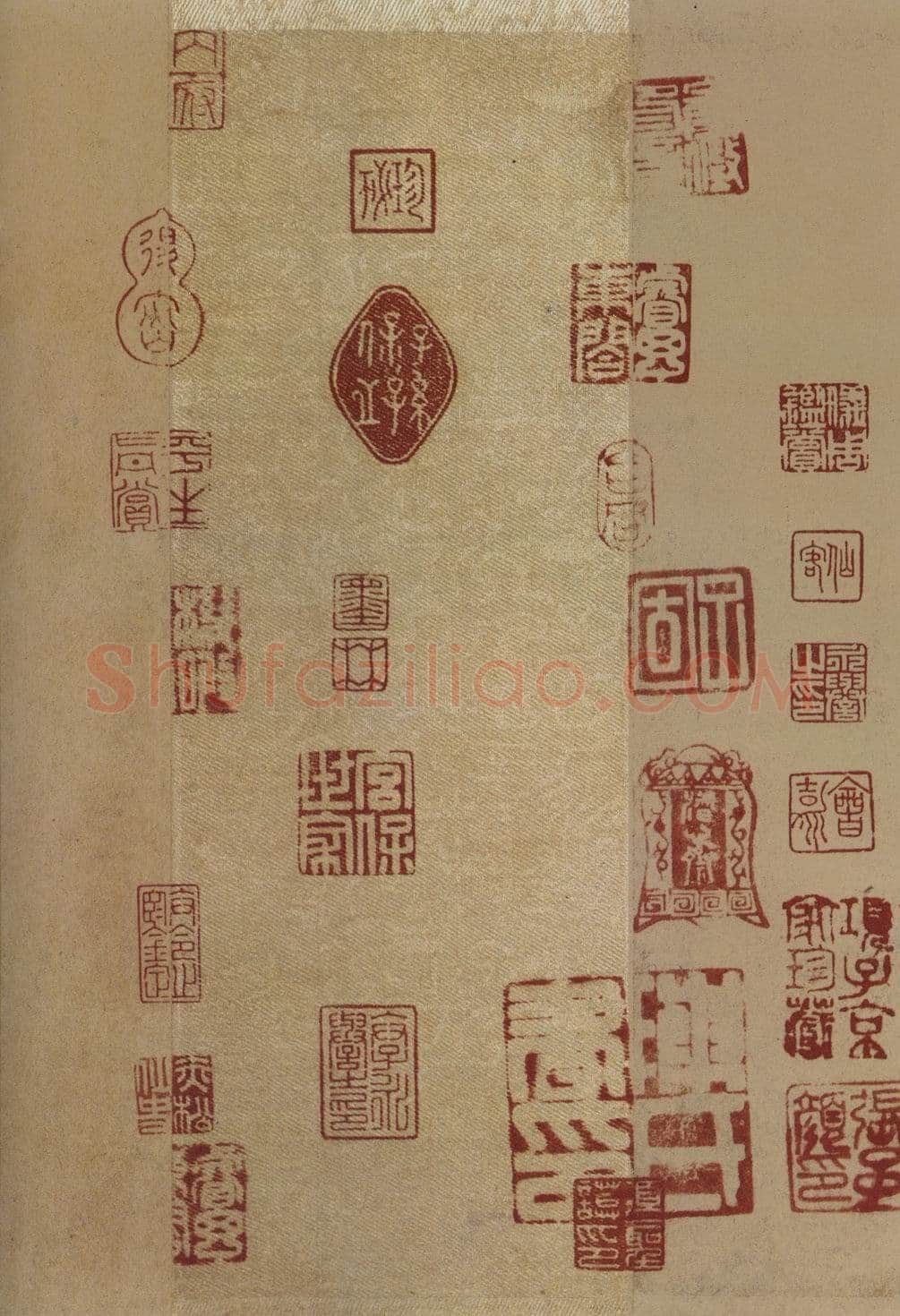 褚遂良《摹王羲之兰亭序》(兰亭八柱第二本)卷 纸本 24×88.5cm 北京故宫博物院藏