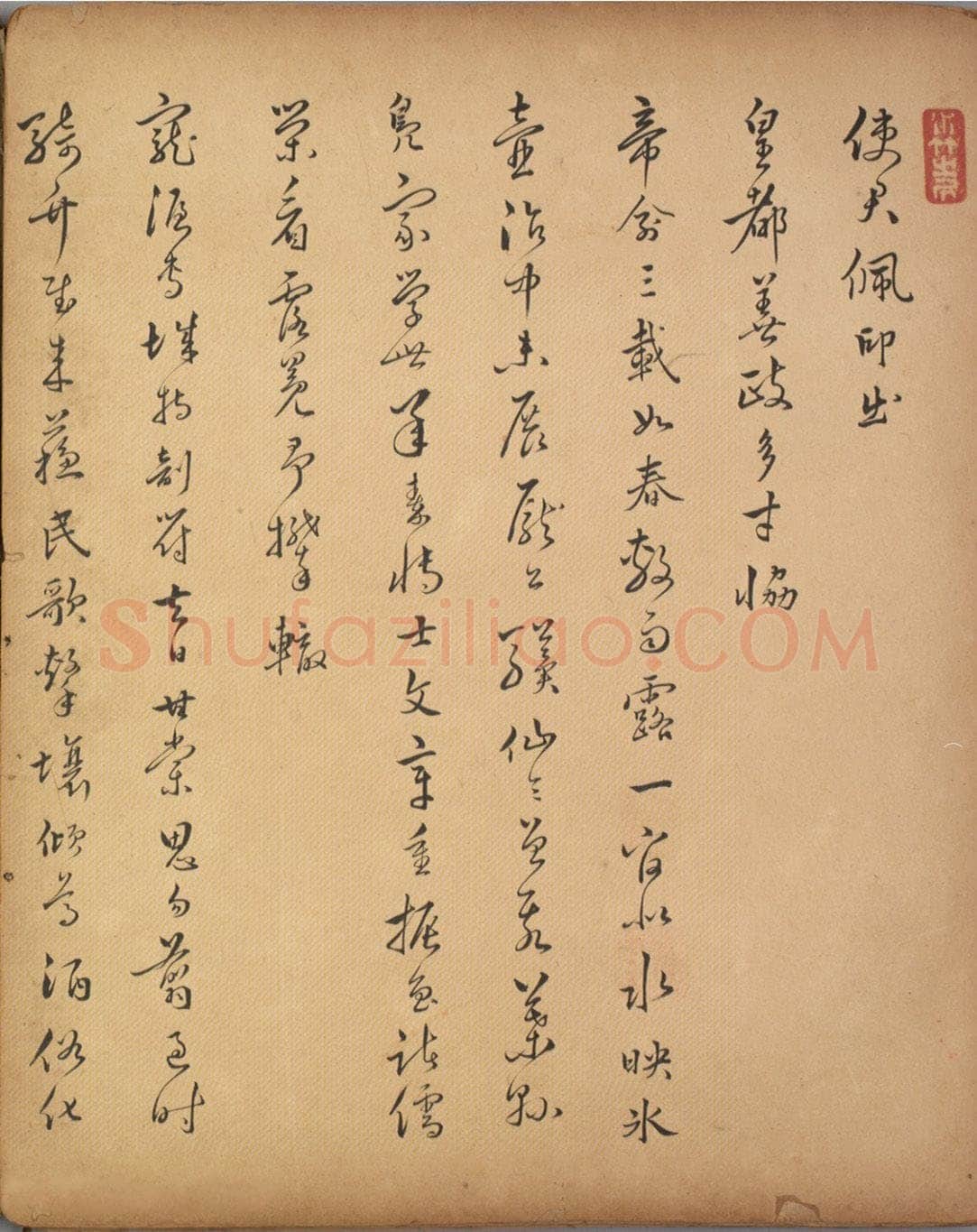 汤焕《草书七言诗页》纸本草书 北京故宫博物院藏