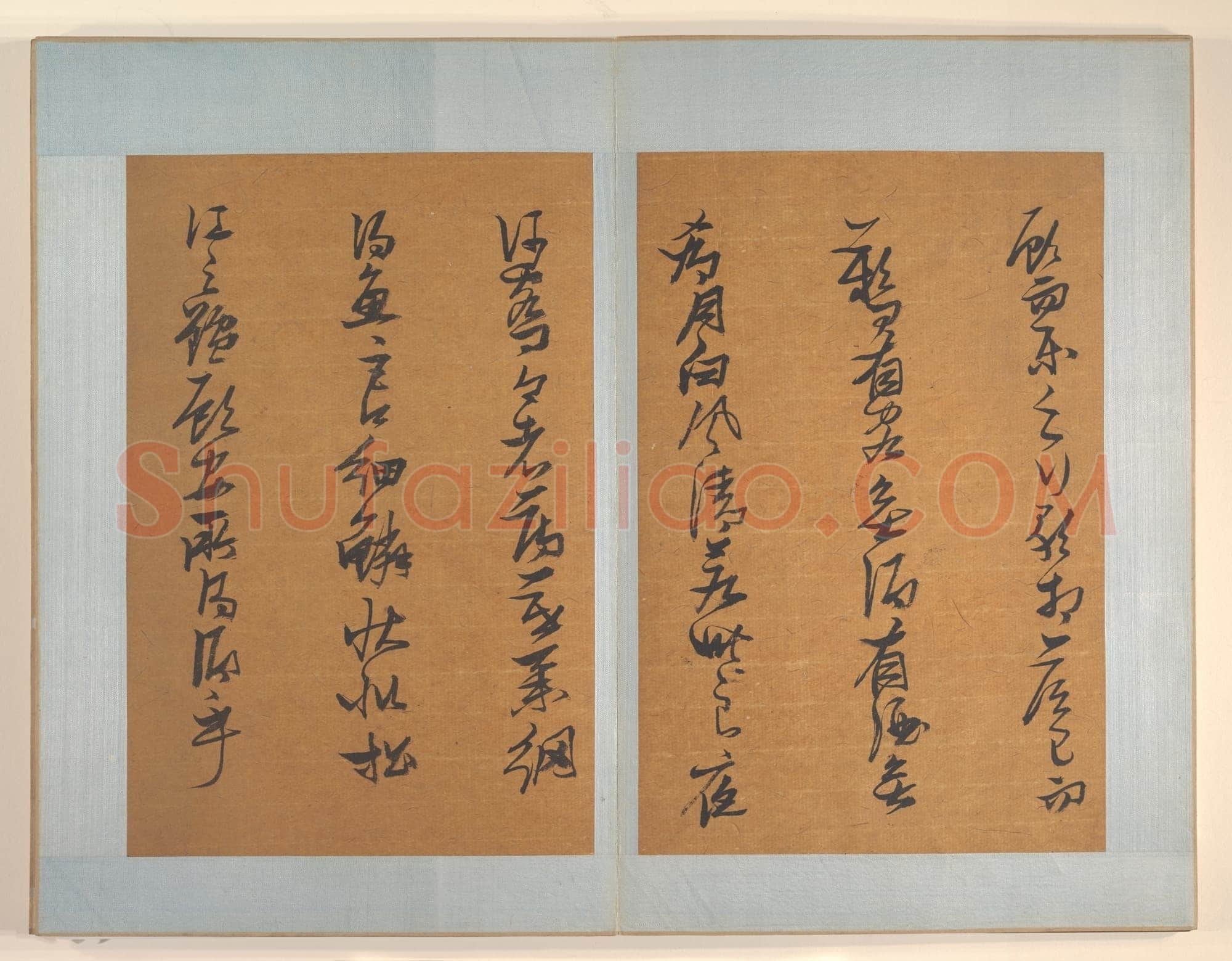 张瑞图《草书后赤壁赋》册 纸本 28.9×19.1厘米×8 天启六年(1626)纽约大都会艺术博物馆藏