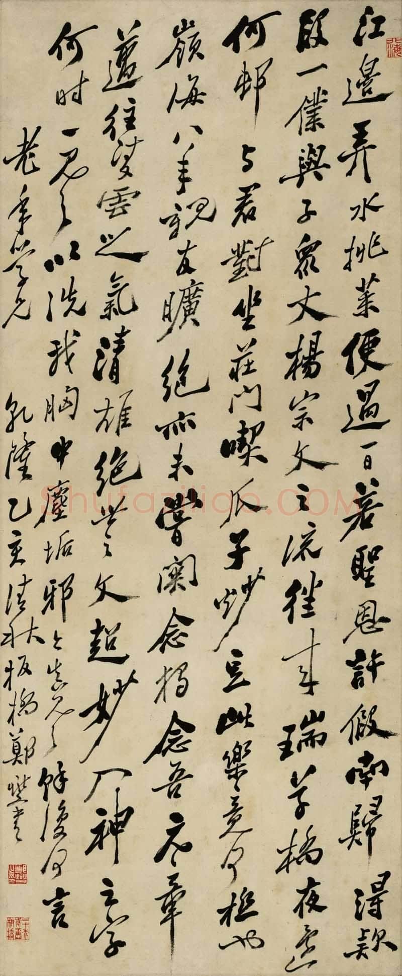 郑燮(郑板桥)《行书录东坡书札轴》纸本行书 171.8×56.1cm 辽宁省博物馆藏