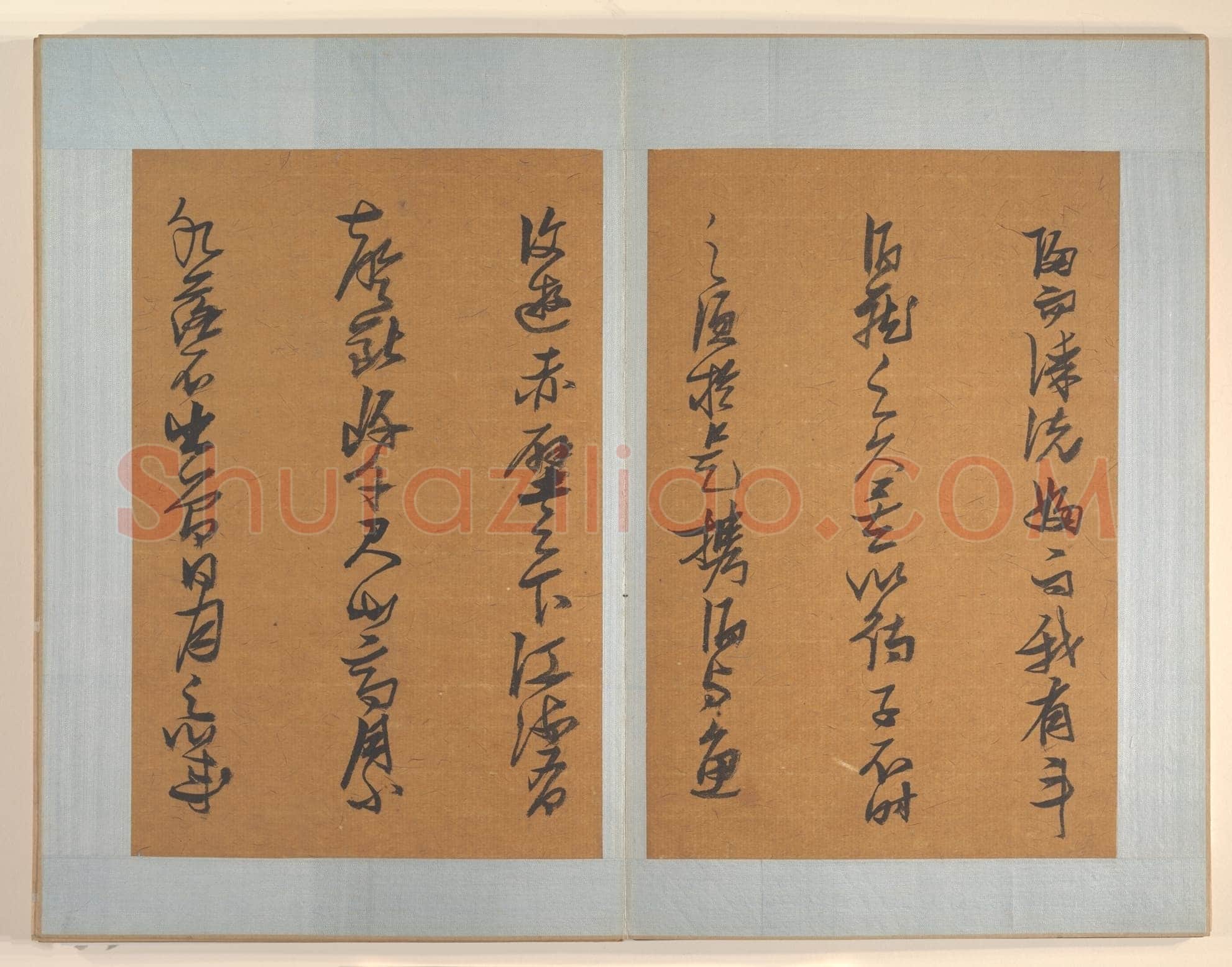张瑞图《草书后赤壁赋》册 纸本 28.9×19.1厘米×8 天启六年(1626)纽约大都会艺术博物馆藏