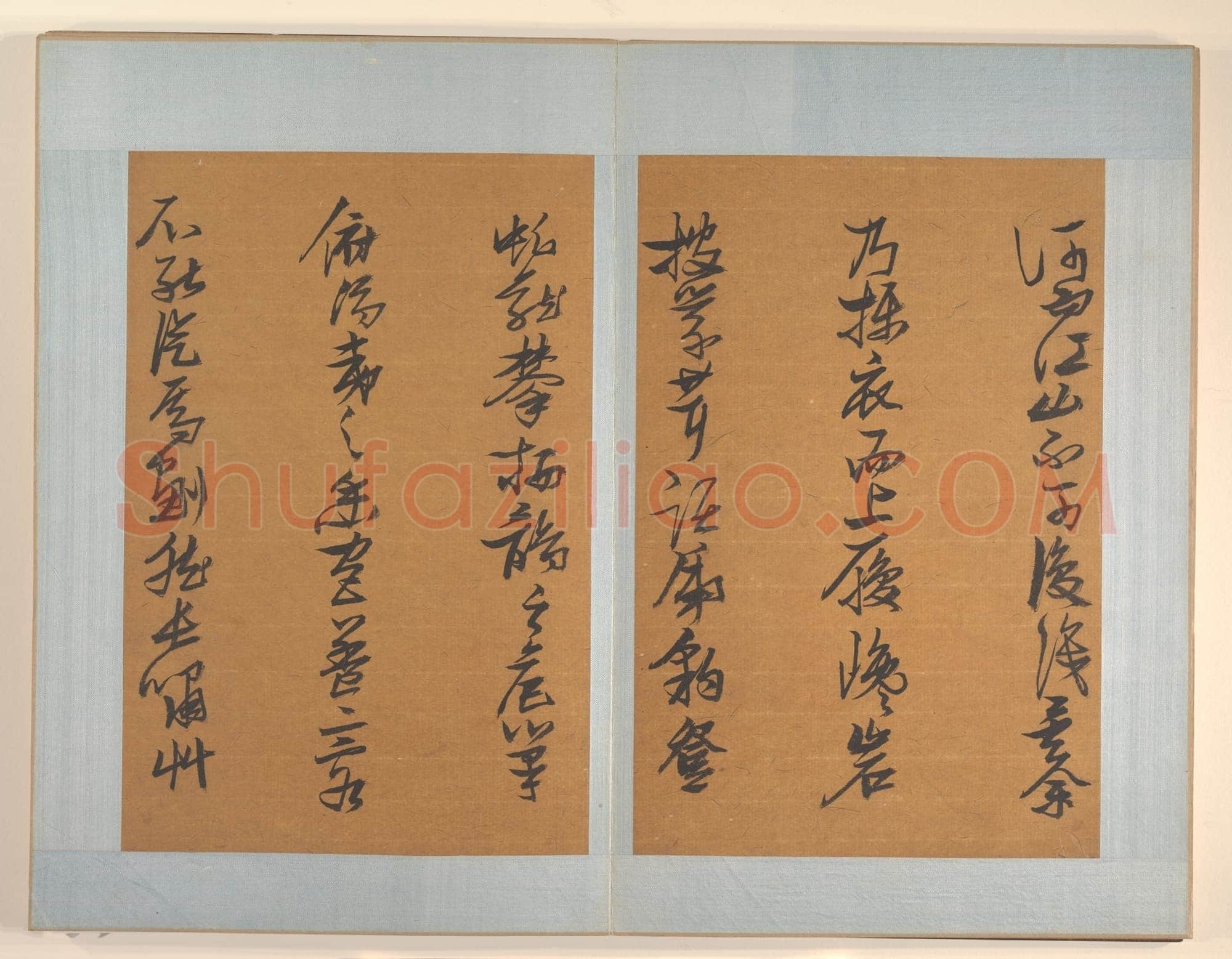 张瑞图《草书后赤壁赋》册 纸本 28.9×19.1厘米×8 天启六年(1626)纽约大都会艺术博物馆藏