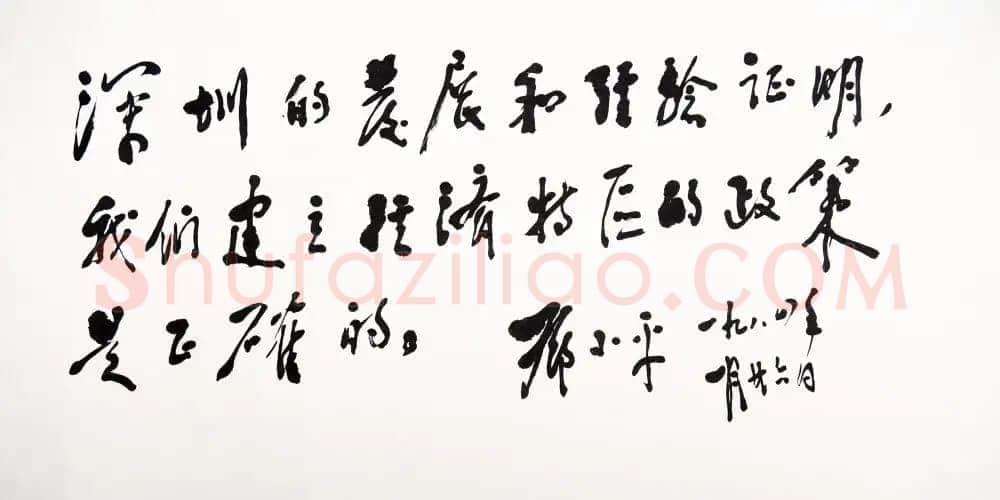 邓小平为深圳经济特区题词1984