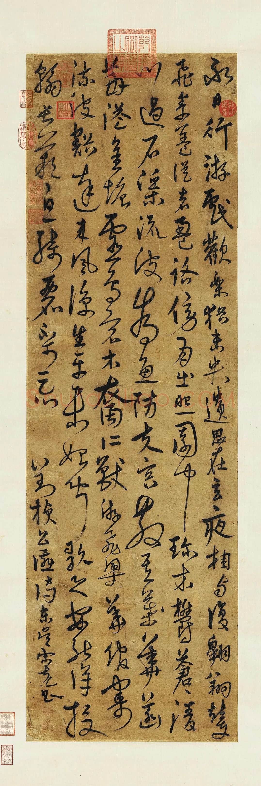 宋克行草书《公䜩诗》轴