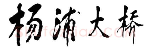 邓小平为上海杨浦大桥题名1992