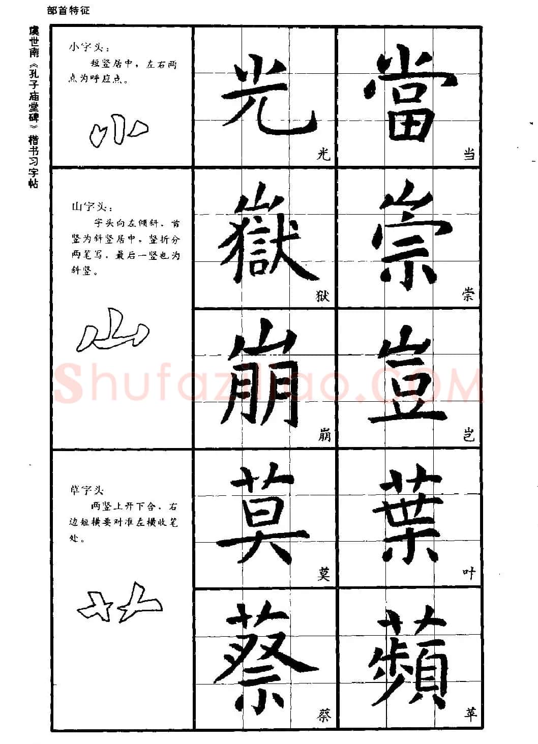 虞世南《孔子庙堂碑》楷书习字帖 | 毛笔楷书字帖