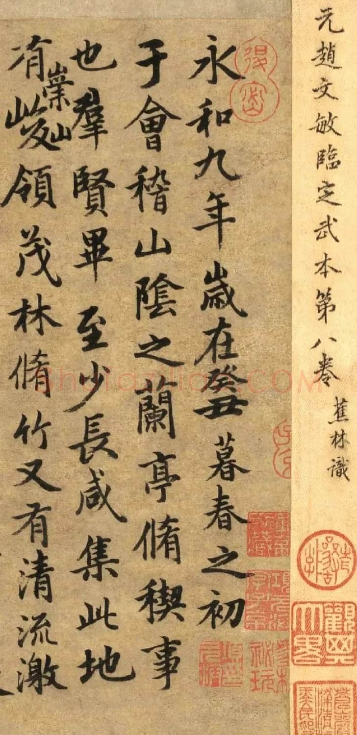 赵孟頫款行书临定武兰亭序卷 | 兰亭集序