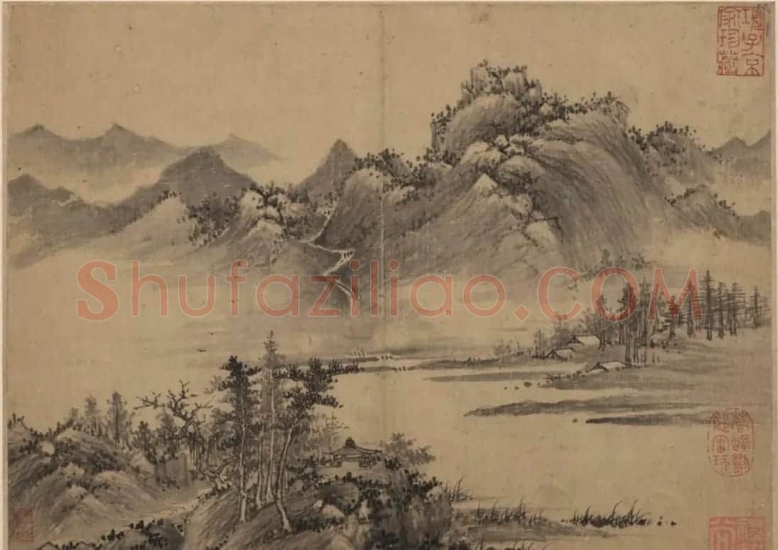 董其昌书法鉴题曹知白山水册 | 传世书法作品精选